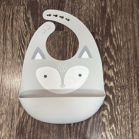 Set of 2 cloud island Silicone Baby Bib Set - Gray and Mint - Picture 2 of 4